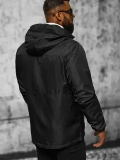 Kurtka męska przejściowa czarna JS/22M311/392^Ozonee Fashion