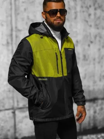 Kurtka męska przejściowa czarna JS/22M311/392^Ozonee Fashion