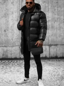 Kurtka męska zimowa czarna O/M800Z^Ozonee Fashion