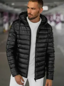 Kurtka skórzana męska czarna O/11Z8088^Ozonee Sale