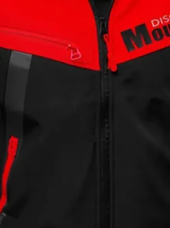 Kurtka softshell męska z kapturem czarno-czerwona JS/HH021/1CZ^Ozonee Clearance