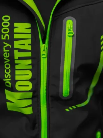Kurtka softshell męska z kapturem czarno-zielona JS/HH026/1A^Ozonee Online