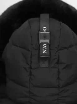 Kurtka zimowa damska długa pikowana czarna O/W377^Ozonee Online