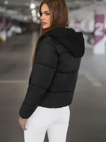 Kurtka zimowa damska pikowana czarna JS/16M9187/392Z^Ozonee Sale