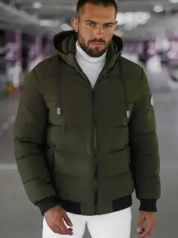 Kurtka zimowa męska ciemno-zielona JS/31M5023/135Z^Ozonee Online