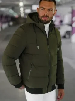 Kurtka zimowa męska ciemno-zielona JS/31M5023/135Z^Ozonee Online