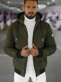 Kurtka zimowa męska ciemno-zielona JS/31M5023/135Z^Ozonee Online