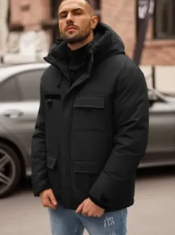 Kurtka zimowa męska czarna JS/31M5018Z^Ozonee Discount