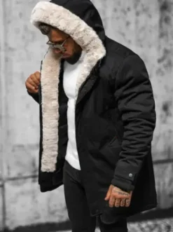 Kurtka zimowa męska czarna JS/22M319/392^Ozonee Fashion