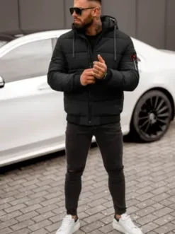 Kurtka zimowa męska czarna JS/31M5031/392^Ozonee Sale