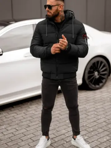 Kurtka zimowa męska czarna JS/31M5031/392^Ozonee Sale
