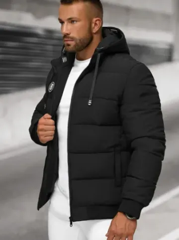 Kurtka zimowa męska czarna JS/31M5026/392^Ozonee Outlet
