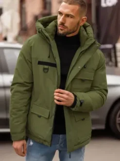 Kurtka zimowa męska khaki JS/31M5018Z^Ozonee Online