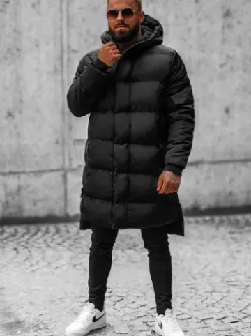 Kurtka zimowa męska pikowana czarna O/M799^Ozonee Best