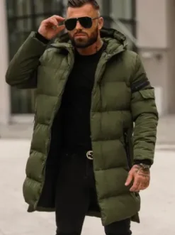 Kurtka zimowa męska pikowana zielona O/M799Z^Ozonee Best