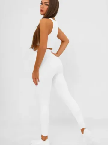 Legginsy damskie białe JS/17K585/1^Ozonee Outlet
