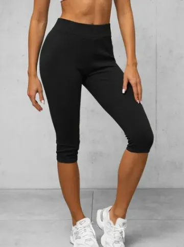 Legginsy damskie 3/4 czarne JS/1045/A1Z^Ozonee Best