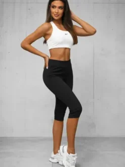 Legginsy damskie 3/4 czarne JS/1045/A1Z^Ozonee Best