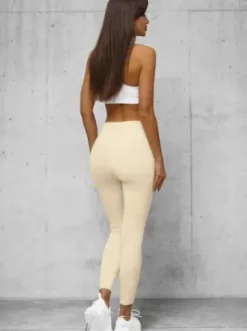 Legginsy damskie ecru O/K9-JZ^Ozonee Online