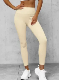 Legginsy damskie ecru O/K9-JZ^Ozonee Online