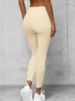 Legginsy damskie ecru O/K9-JZ^Ozonee Online