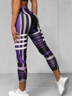 Legginsy damskie fioletowe O/D0010Z^Ozonee Fashion