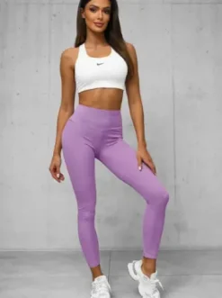 Legginsy damskie fioletowe O/ZCH2280^Ozonee Outlet