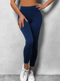 Legginsy damskie granatowe JS/HH040/4Z^Ozonee Fashion