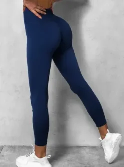 Legginsy damskie granatowe JS/HH040/4Z^Ozonee Fashion