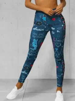 Legginsy damskie indygo O/20755Z^Ozonee Fashion
