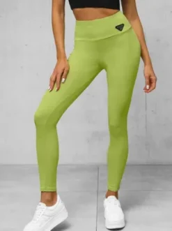 Legginsy damskie limonkowe O/ZCH2281^Ozonee Best