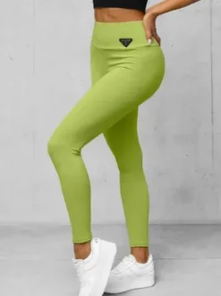 Legginsy damskie limonkowe O/ZCH2281^Ozonee Best