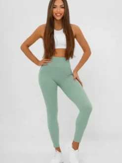 Legginsy damskie miętowe JS/17K585/127^Ozonee New