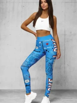 Legginsy damskie niebieskie O/20755Z^Ozonee Best