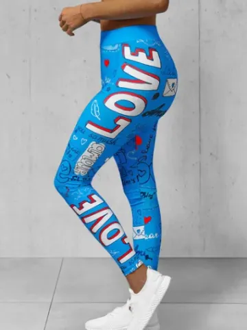 Legginsy damskie niebieskie O/20755Z^Ozonee Sale