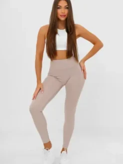 Legginsy damskie pudrowe JS/17K580/159^Ozonee Hot