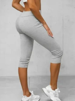 Legginsy damskie 3/4 szare JS/1045/A3Z^Ozonee Clearance