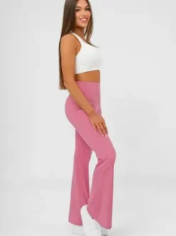 Legginsy damskie z szeroką nogawką różowe JS/17K587/111^Ozonee Hot