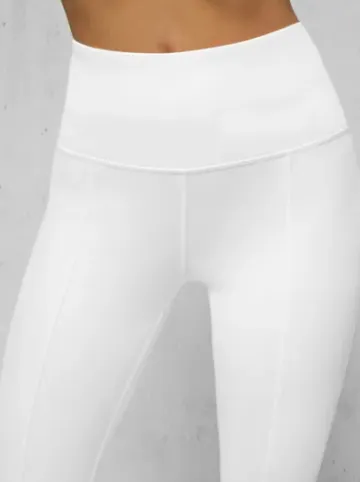 Legginsy damskie z szeroką nogawką białe JS/XY24016L^Ozonee Fashion