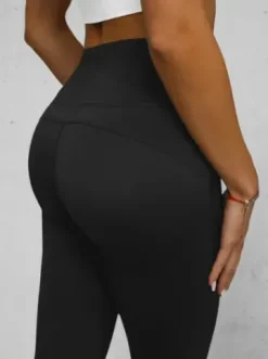 Legginsy damskie z szeroką nogawką czarne JS/17K588/3^Ozonee Best