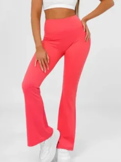 Legginsy damskie z szeroką nogawką malinowe JS/KTK006-J^Ozonee Best