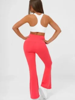 Legginsy damskie z szeroką nogawką malinowe JS/KTK006-J^Ozonee Best