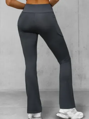 Legginsy damskie z szeroką nogawką grafitowe JS/35K1603/5^Ozonee Online