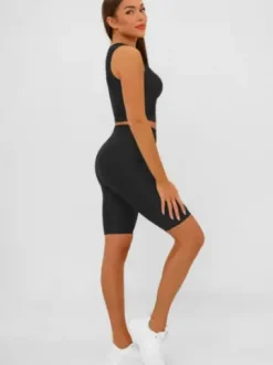 Legginsy krótkie damskie kolarki czarne JS/17K597/3^Ozonee Hot