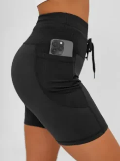 Legginsy krótkie damskie kolarki czarne JS/XY24026S^Ozonee Discount