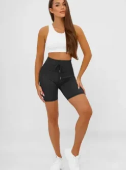 Legginsy krótkie damskie kolarki czarne JS/XY24026S^Ozonee Discount