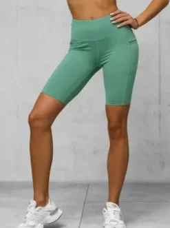Legginsy krótkie damskie kolarki miętowe JS/XY24004S^Ozonee Clearance