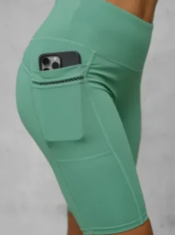 Legginsy krótkie damskie kolarki miętowe JS/XY24004S^Ozonee Clearance