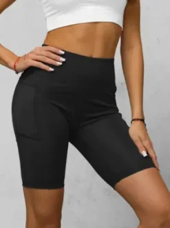 Legginsy krótkie damskie kolarki czarne JS/17K555/3^Ozonee Clearance