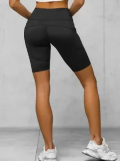 Legginsy krótkie damskie kolarki czarne JS/XY24003S^Ozonee Clearance